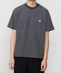DANTON | マルチボーダー ポケットクルーネックTシャツ MEN