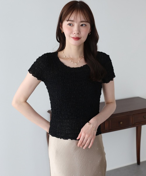 BLUEEAST(ブルーイースト)の「コンパクトシャーリングカットソー(Tシャツ/カットソー・レディース・ホワイト/ブラック/ブルー・MEDIUM)」の3枚目の写真