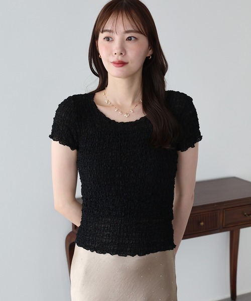 BLUEEAST(ブルーイースト)の「コンパクトシャーリングカットソー(Tシャツ/カットソー・レディース・ホワイト/ブラック/ブルー・MEDIUM)」の4枚目の写真