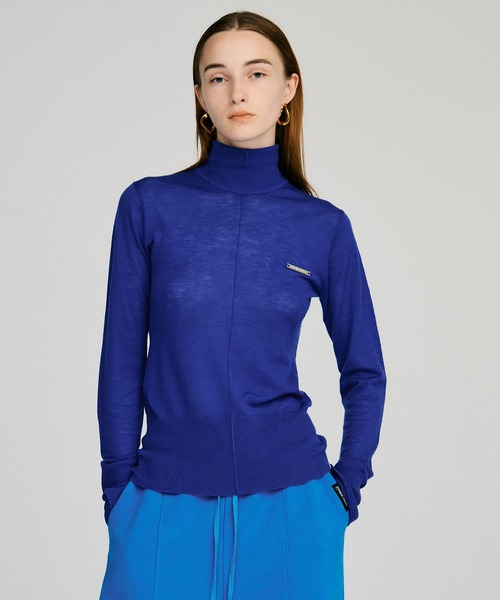 PRANK PROJECT（プランクプロジェクト）の「【2026Autumn Pre-Order】スイビウールタートルトップス / Suivi Wool Turtleneck Top（ニット/セーター・レディース・ブラウン/グレー/ブルー/ブラック・FREE）」の4枚目の写真