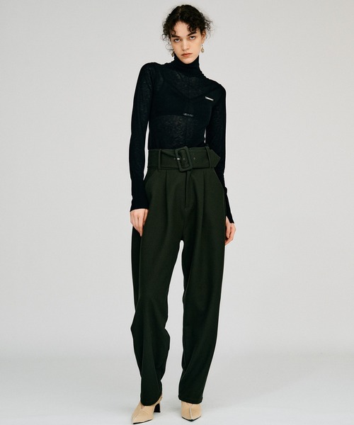 PRANK PROJECT（プランクプロジェクト）の「【2026Autumn Pre-Order】スイビウールタートルトップス / Suivi Wool Turtleneck Top（ニット/セーター・レディース・ブラウン/グレー/ブルー/ブラック・FREE）」の6枚目の写真