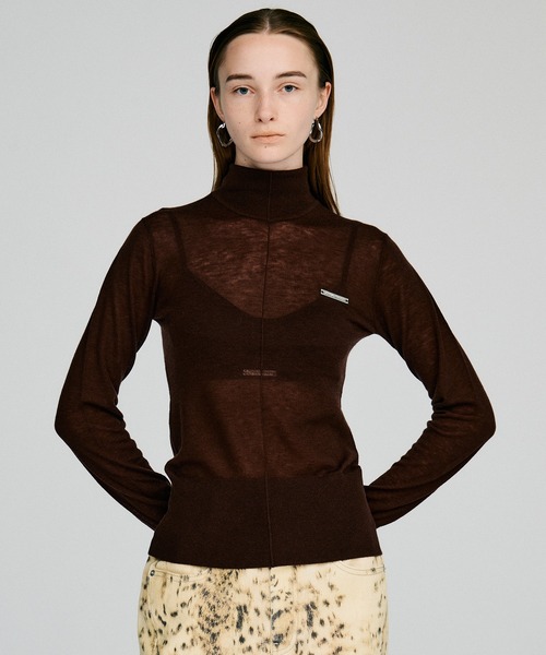 PRANK PROJECT（プランクプロジェクト）の「【2026Autumn Pre-Order】スイビウールタートルトップス / Suivi Wool Turtleneck Top（ニット/セーター・レディース・ブラウン/グレー/ブルー/ブラック・FREE）」の11枚目の写真