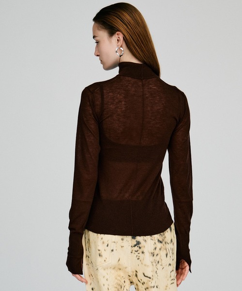 PRANK PROJECT（プランクプロジェクト）の「【2026Autumn Pre-Order】スイビウールタートルトップス / Suivi Wool Turtleneck Top（ニット/セーター・レディース・ブラウン/グレー/ブルー/ブラック・FREE）」の13枚目の写真