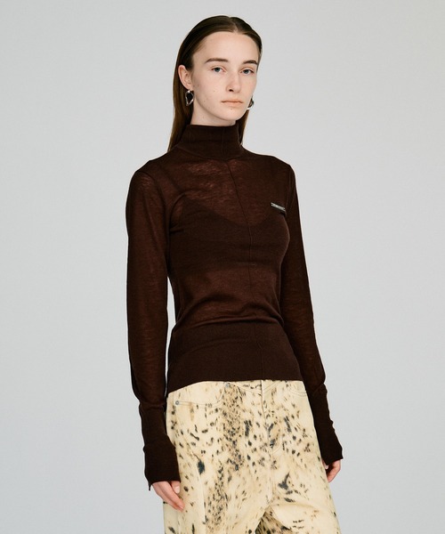 PRANK PROJECT（プランクプロジェクト）の「【2026Autumn Pre-Order】スイビウールタートルトップス / Suivi Wool Turtleneck Top（ニット/セーター・レディース・ブラウン/グレー/ブルー/ブラック・FREE）」の14枚目の写真