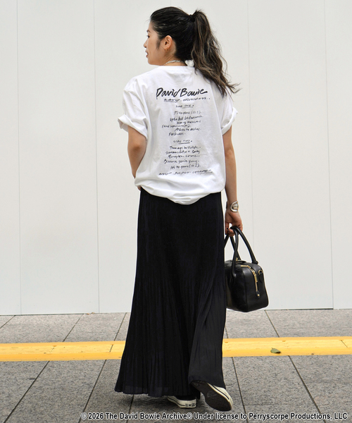 GOOD ROCK SPEED(グッドロックスピード)の「【GOOD ROCK SPEED/グッドロックスピード】DAVID BOWIE written T-sh(Tシャツ/カットソー・レディース・ホワイト・FREE)」の5枚目の写真