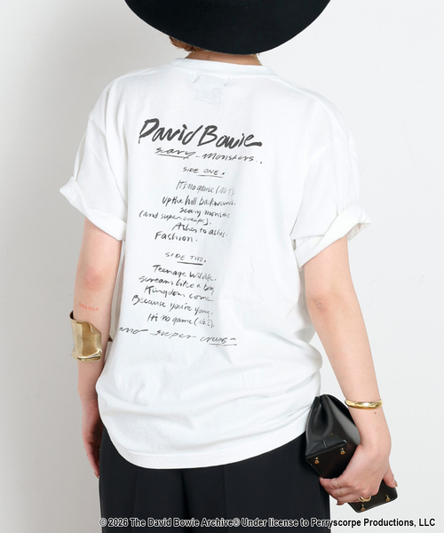GOOD ROCK SPEED(グッドロックスピード)の「【GOOD ROCK SPEED/グッドロックスピード】DAVID BOWIE written T-sh(Tシャツ/カットソー・レディース・ホワイト・FREE)」の8枚目の写真