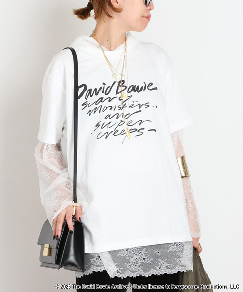 GOOD ROCK SPEED(グッドロックスピード)の「【GOOD ROCK SPEED/グッドロックスピード】DAVID BOWIE written T-sh(Tシャツ/カットソー・レディース・ホワイト・FREE)」の12枚目の写真
