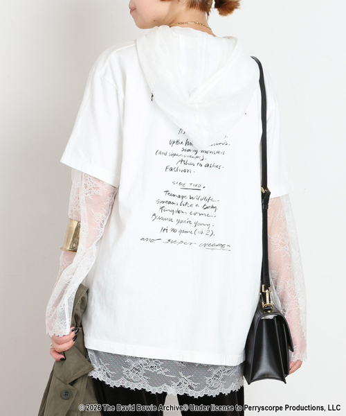 GOOD ROCK SPEED(グッドロックスピード)の「【GOOD ROCK SPEED/グッドロックスピード】DAVID BOWIE written T-sh(Tシャツ/カットソー・レディース・ホワイト・FREE)」の14枚目の写真