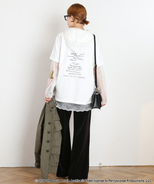 GOOD ROCK SPEED(グッドロックスピード)の「【GOOD ROCK SPEED/グッドロックスピード】DAVID BOWIE written T-sh(Tシャツ/カットソー・レディース・ホワイト・FREE)」の17枚目の写真