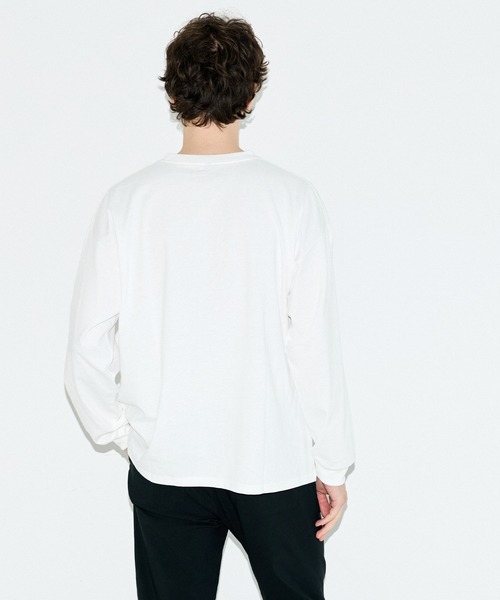 coca(coca)(コカ)の「サガラ刺繍ワイドロンT(Tシャツ/カットソー・メンズ・ホワイト/ブラック・L/M/XL)」の9枚目の写真
