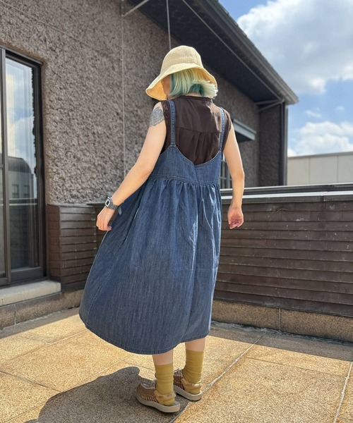 OLD BETTY'S（オールドベティーズ）の「オールドベティーズ【OLD BETTY’S】Denim camisole One-piece（ワンピース・レディース・インディゴブルー・FREE）」の7枚目の写真