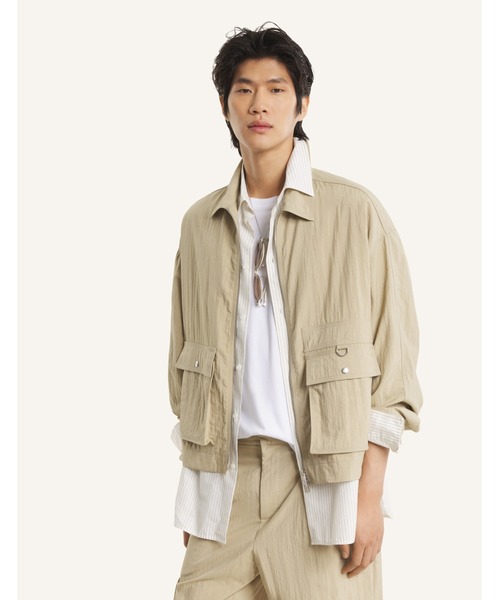Maison Kitsune(メゾンキツネ)の「ZIPPED JACKET(ブルゾン・メンズ・ライトオリーブ・L)」の5枚目の写真