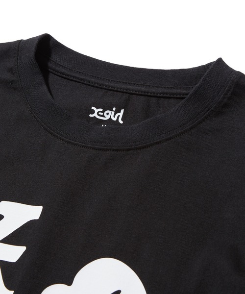 X-girl(エックスガール)の「LAYERED STYLE L/S COMPACT TEE(Tシャツ/カットソー・レディース・オフホワイト/ブラック・S/M)」の11枚目の写真
