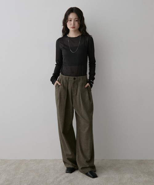 Aunt Marie's(アントマリーズ)の「シアーロンT(Tシャツ/カットソー・レディース・レッド/ブラック/ホワイト・FREE)」の17枚目の写真