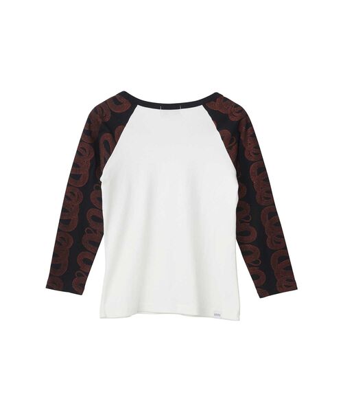 HYSTERIC GLAMOUR（ヒステリックグラマー）の「COBRA 七分袖チビTシャツ（Tシャツ/カットソー・レディース・ホワイト/ブラック・FREE）」の3枚目の写真