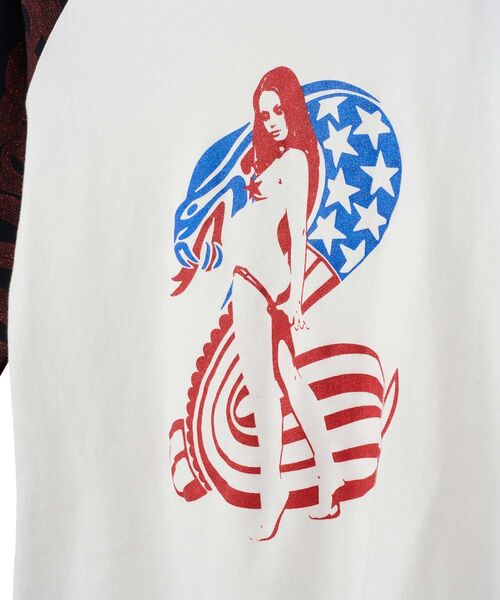 HYSTERIC GLAMOUR（ヒステリックグラマー）の「COBRA 七分袖チビTシャツ（Tシャツ/カットソー・レディース・ホワイト/ブラック・FREE）」の4枚目の写真