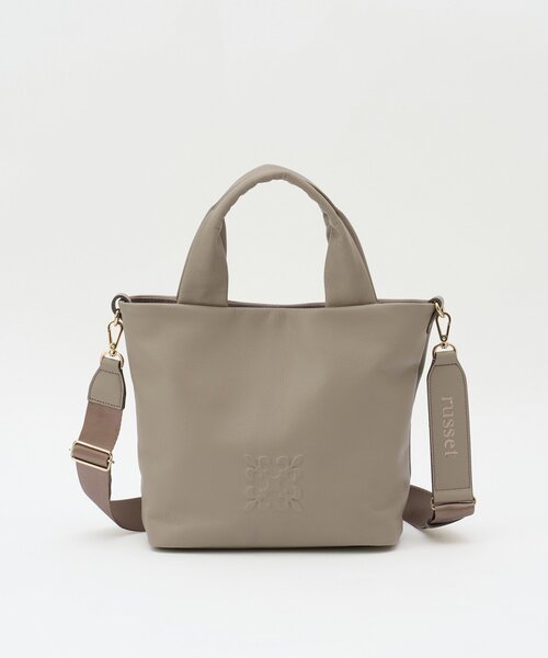 russet(ラシット)の「【Souffle TOTE】レザー2WAYトートバッグ(トートバッグ・レディース・ダークブラウン/グレイッシュベージュ/ブラック・FREE)」の3枚目の写真