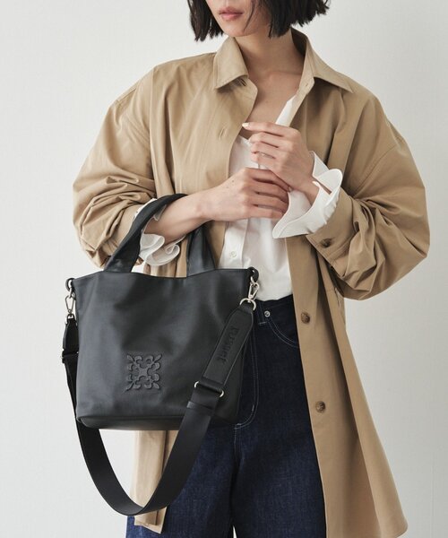 russet(ラシット)の「【Souffle TOTE】レザー2WAYトートバッグ(トートバッグ・レディース・ダークブラウン/グレイッシュベージュ/ブラック・FREE)」の6枚目の写真