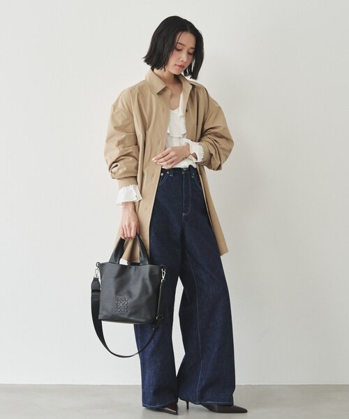 russet(ラシット)の「【Souffle TOTE】レザー2WAYトートバッグ(トートバッグ・レディース・ダークブラウン/グレイッシュベージュ/ブラック・FREE)」の9枚目の写真
