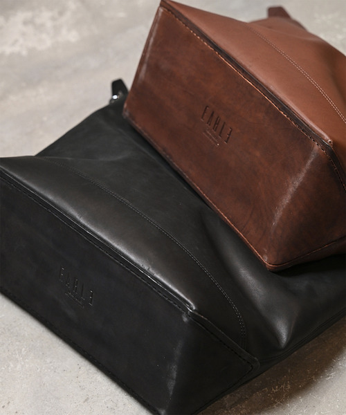 EARLE(アール)の「EARLE アール / Shoe sole boston-tote bag キップレザーシューソールボストンビッグトートバッグ / ER6501(トートバッグ・メンズ・ブラック/ブラウン・FREE)」の10枚目の写真