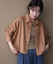 《WEB限定》フェイクスエードシャツジャケット