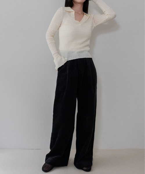 on:nue（オンニュ）の「【on:nue】袖フレアスキッパーメロウリブニット /26-27 AW COLLECTION（ニット/セーター・レディース・グレー/ネイビー/アイボリー/ブラック・FREE）」の15枚目の写真