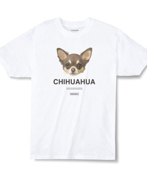 Moftique | Moftique（モフティック） エントリーモデル 半袖Tシャツ アニマル チワワ ブラック 犬 ドッグ ペット インクジェットプリント 褪せ感 4.0オンス 薄手 トップス カットソー 夏 カジュアル メンズ レディース ユニセックス(Tシャツ/カットソー)