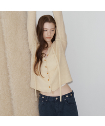 Ribbon alpaca knit cardigan [FRFA05CD01]_Butter