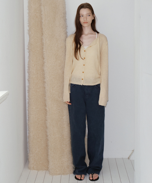 FRIVER07（フリバー07）の「Ribbon alpaca knit cardigan [FRFA05CD01]_Butter（カーディガン/ボレロ・レディース・クリーム・FREE）」の2枚目の写真