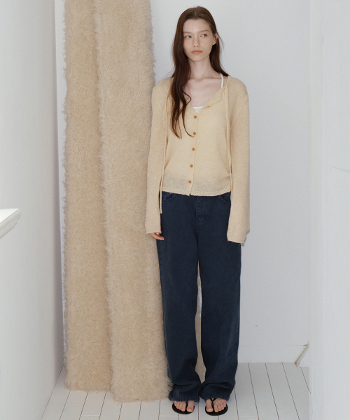 FRIVER07（フリバー07）の「Ribbon alpaca knit cardigan [FRFA05CD01]_Butter（カーディガン/ボレロ・レディース・クリーム・FREE）」の3枚目の写真