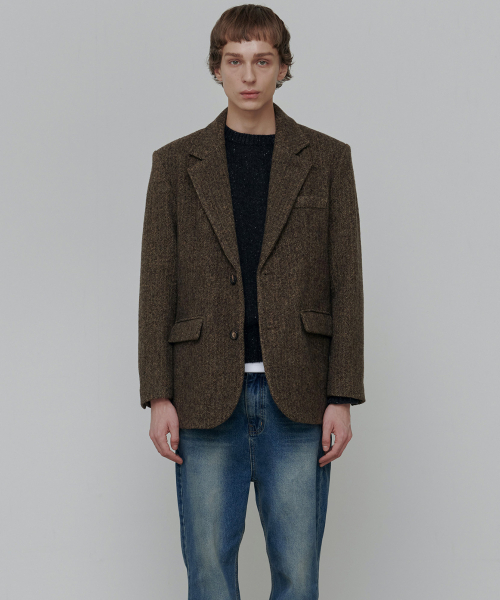 ANYTIME LOREAK(エニタイムロレーク)の「DAISY OVER SIZED BLAZER-BROWN(テーラードジャケット・レディース・その他・MEDIUM)」の2枚目の写真