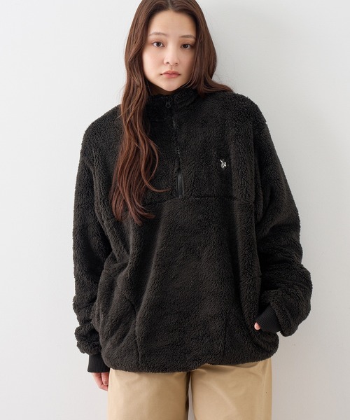 U.S. POLO ASSN.(ユーエスポロアッスン)の「【U.S. POLO ASSN./ユーエスポロアッスン】ワンポイント ダブルホースマン刺繍 ダブルフェイス ボアフリース ハーフジップ(その他アウター・メンズ・アイボリー/カーキ/ネイビー/ベージュ/ブラック・LL/L/M)」の10枚目の写真