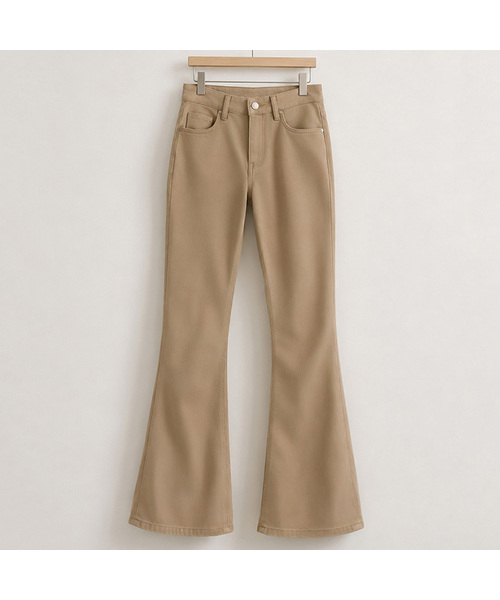 BBAEBBAE(ペッペ)の「ウエストゴム ストレッチ スリム bootカットパンツ_3COLOR(その他パンツ・レディース・ブラック/ベージュ/チャコール・SMALL/MEDIUM/LARGE/X-LARGE/XX-LARGE)」の3枚目の写真