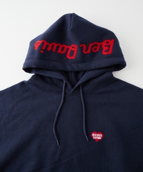 BEN DAVIS（ベンデイビス）の「【WEB限定】[BEN DAVIS/ベンデイビス] HEARTS バックロゴ刺繍スウェットパーカー（パーカー・レディース・ライトグレー/ネイビー/ブラック・XL/M/L）」の6枚目の写真