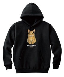 Moftique(モフティック) プルパーカー スウェット 裏毛 マンチカン キャット ペット アニマル プリント トップス レディース ユニセックス