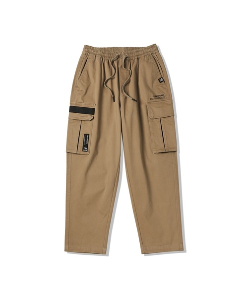 LIFE WORK（ライフワーク）の「L1 配色カーゴポケットパンツ（スウェットパンツ・レディース・ブラック/ダークベージュ・MEDIUM/LARGE）」の2枚目の写真