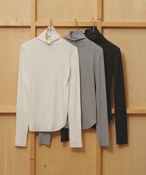 TODAYFUL(トゥデイフル)の「【TODAYFUL/トゥデイフル】Soft Fraise Turtleneck Tops/ソフトフライスタートルネックトップス(Tシャツ/カットソー・レディース・アイボリー/グレー/ダークグレー・FREE)」の14枚目の写真