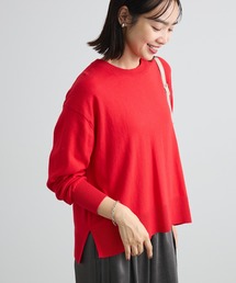 カシミヤ混クルーネックプルオーバー