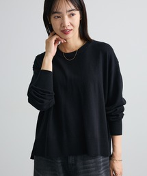 カシミヤ混クルーネックプルオーバー
