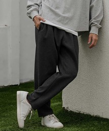 mp15525- Houndstooth Wool Blend Wide Tapered Pants テーパードパンツ(A76726cmb)
