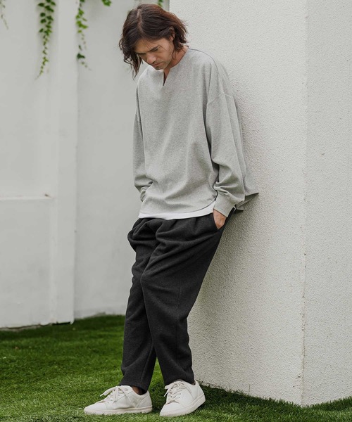 CAMBIO(カンビオ)の「mp15525- Houndstooth Wool Blend Wide Tapered Pants テーパードパンツ(A76726cmb)(その他パンツ・メンズ・ブラック/ブラウン/チャコール・S/M/L)」の13枚目の写真