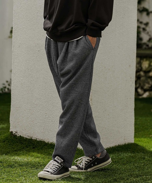 CAMBIO(カンビオ)の「mp15525- Houndstooth Wool Blend Wide Tapered Pants テーパードパンツ(A76726cmb)(その他パンツ・メンズ・ブラック/ブラウン/チャコール・S/M/L)」の15枚目の写真