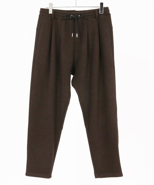 CAMBIO(カンビオ)の「mp15525- Houndstooth Wool Blend Wide Tapered Pants テーパードパンツ(A76726cmb)(その他パンツ・メンズ・ブラック/ブラウン/チャコール・S/M/L)」の19枚目の写真