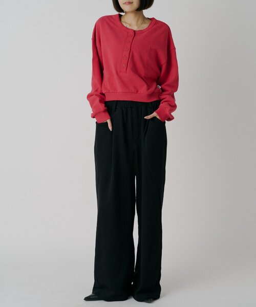 goocy（グーシー）の「【DISCUS】フレンチテリーヘンリーPO（Tシャツ/カットソー・レディース・レッド/グレー/ブラウン/ネイビー・FREE）」の7枚目の写真