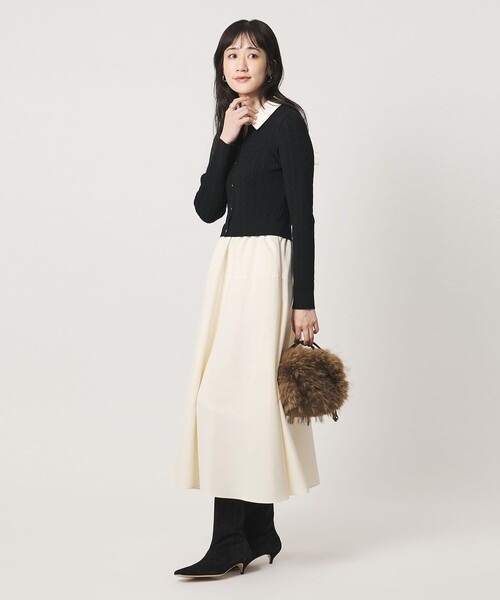 UNITED ARROWS(ユナイテッドアローズ)の「ケーブル コンビ ワンピース(ワンピース・レディース・ネイビー/ブラック・FREE)」の5枚目の写真