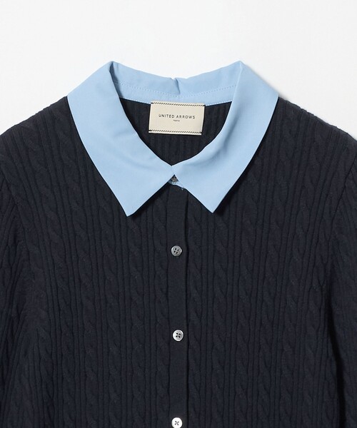 UNITED ARROWS(ユナイテッドアローズ)の「ケーブル コンビ ワンピース(ワンピース・レディース・ネイビー/ブラック・FREE)」の8枚目の写真