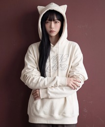Openyard（オープンヤード）の「『Openyard/オープンヤード』SCRIPT EAR HOODIE /スクリプトイヤーフーディー（パーカー）」