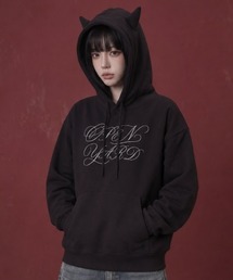 Openyard（オープンヤード）の「『Openyard/オープンヤード』SCRIPT EAR HOODIE /スクリプトイヤーフーディー（パーカー）」