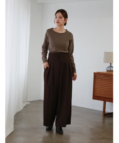 fifth(フィフス)の「起毛リブメロークルーネックロンT(Tシャツ/カットソー・レディース・アイボリー/ブラウン/ブラック/ボルドー・M)」の20枚目の写真