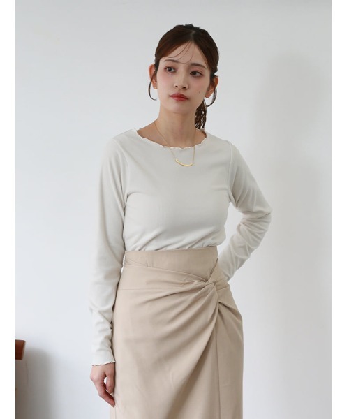 fifth(フィフス)の「起毛リブメロークルーネックロンT(Tシャツ/カットソー・レディース・アイボリー/ブラウン/ブラック/ボルドー・M)」の22枚目の写真